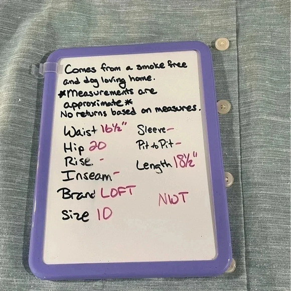 LOFT size 10 back zip linen blend lined skirt with sparkle ✨ NWT - Picture 5 of 16